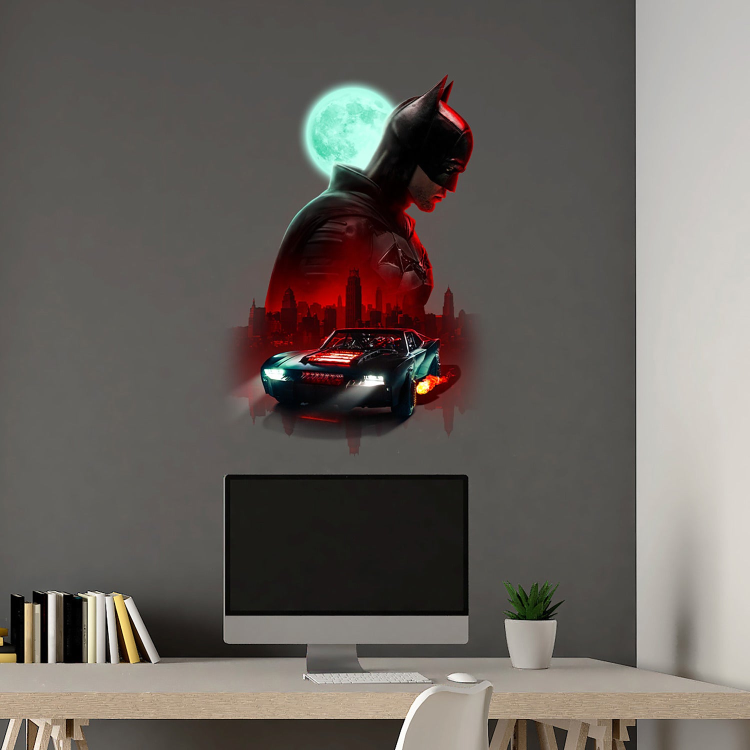 Batman XL Giant Wall Decals in a room setting