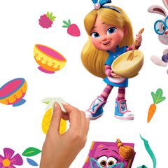 Alice’s Wonderland Bakery Peel & Stick Wall Decals - how to peel