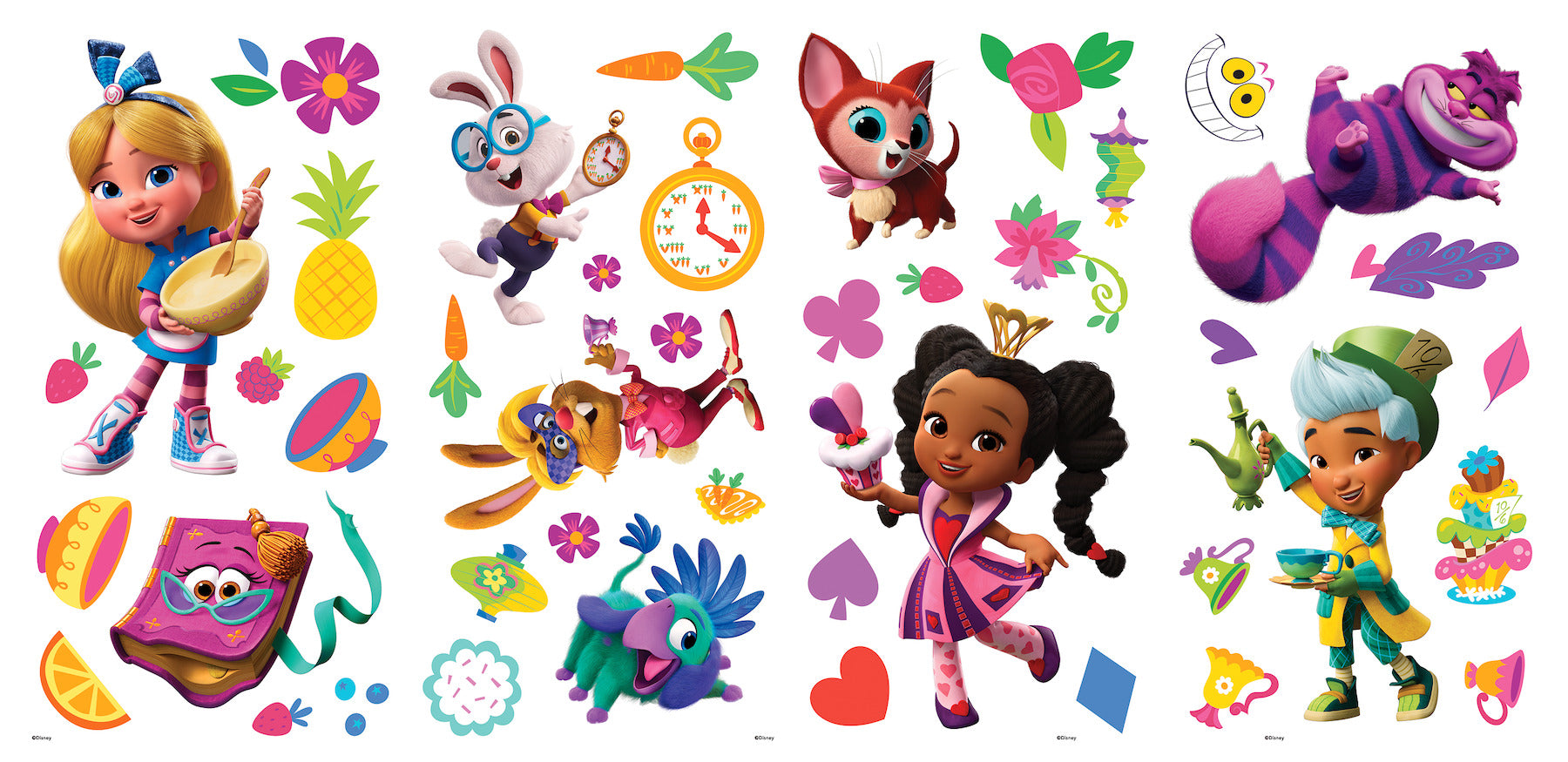 Alice’s Wonderland Bakery Peel & Stick Wall Decals - panels