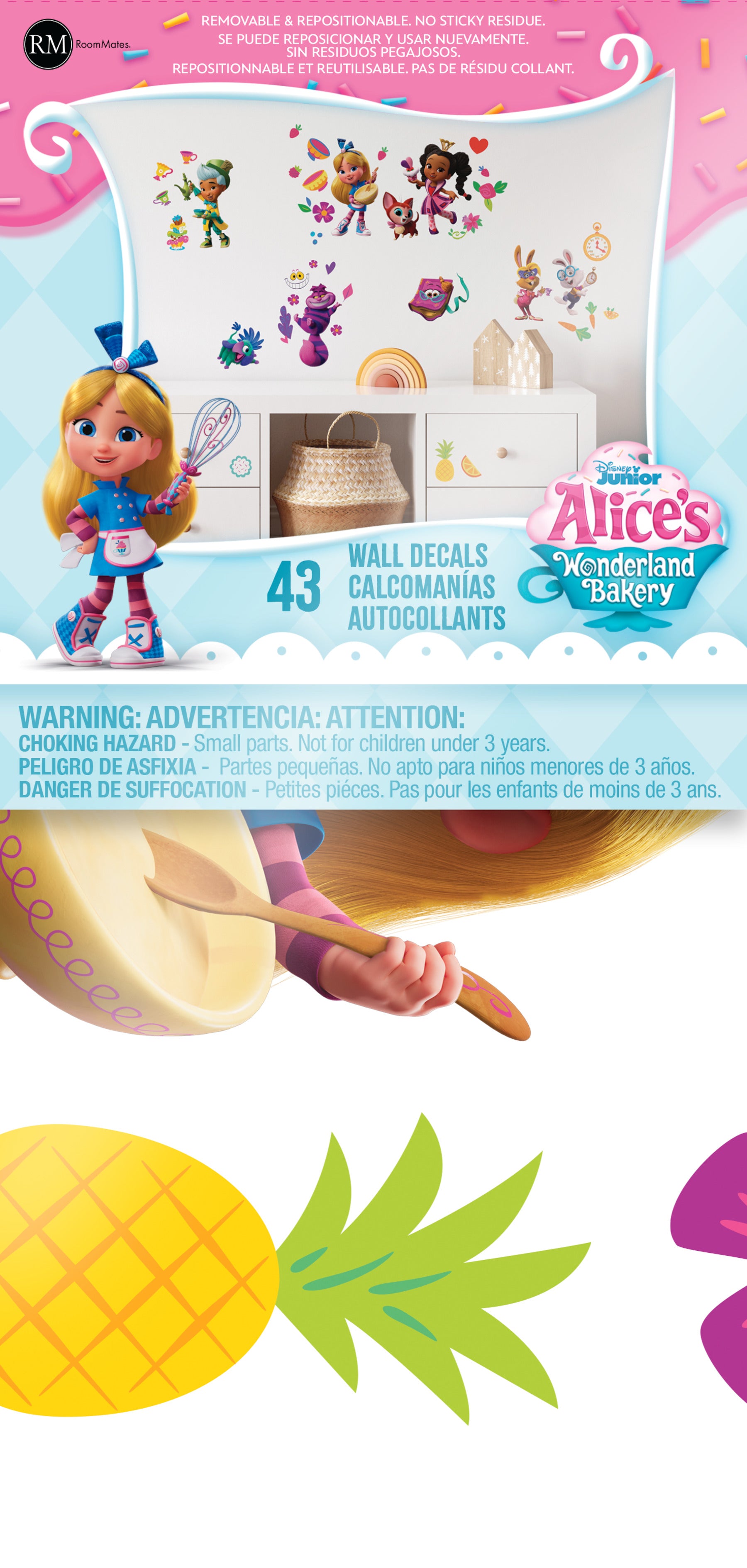Alice’s Wonderland Bakery Peel & Stick Wall Decals - packaging