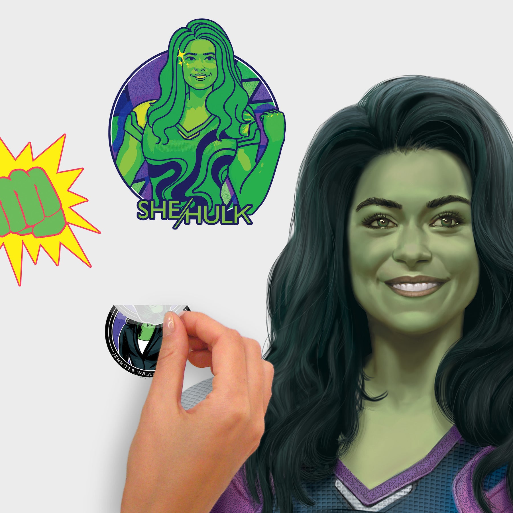 She Hulk Giant Wall Decals - peel and stick