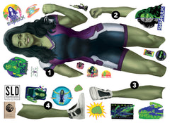 She Hulk Giant Wall Decals - panels