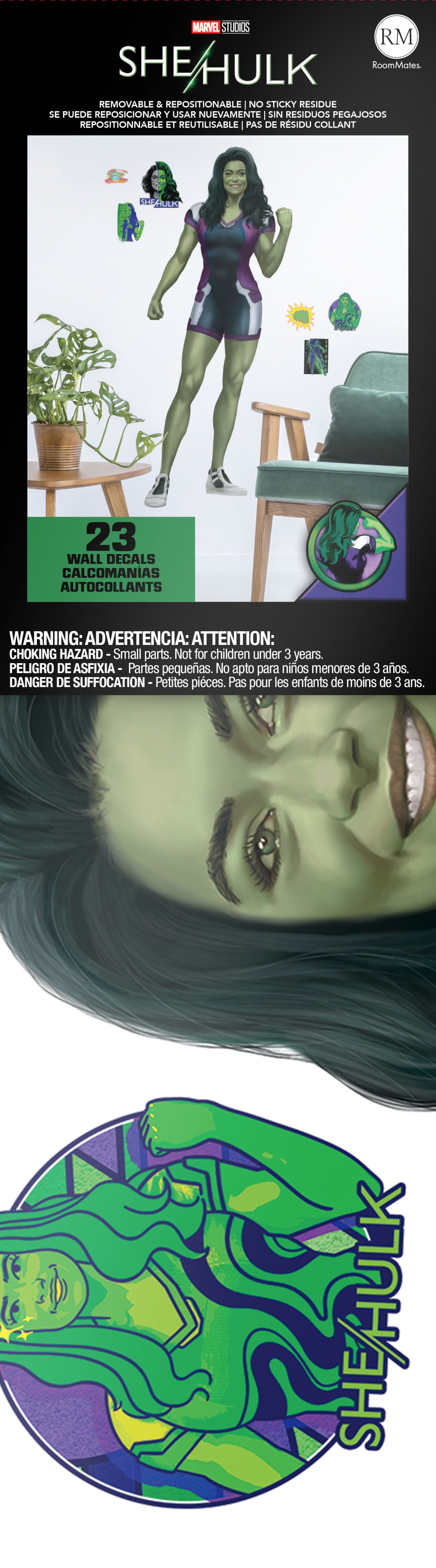 She Hulk Giant Wall Decals - packaging