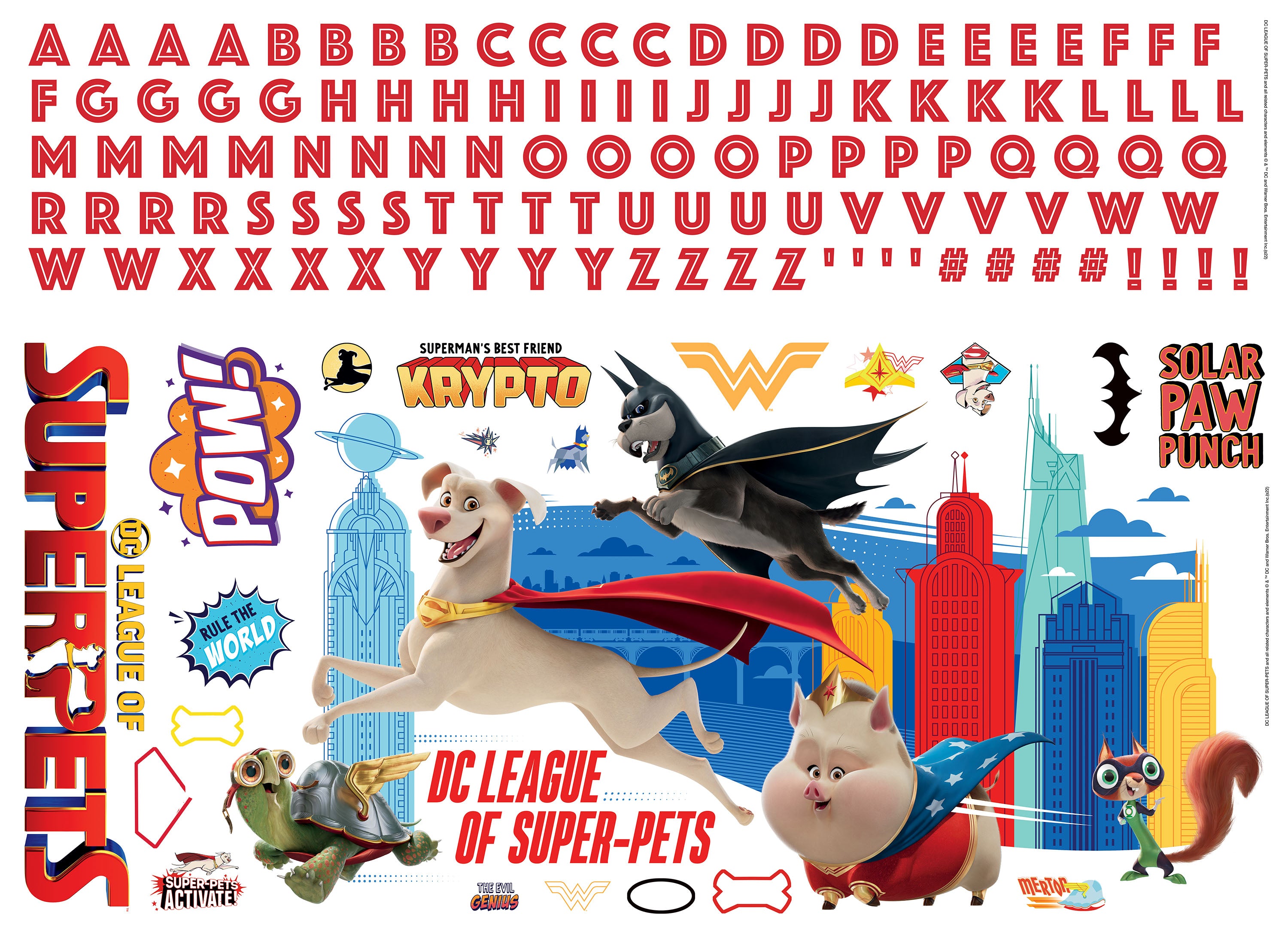 DC Super Pets Giant Wall Decals by WallPops