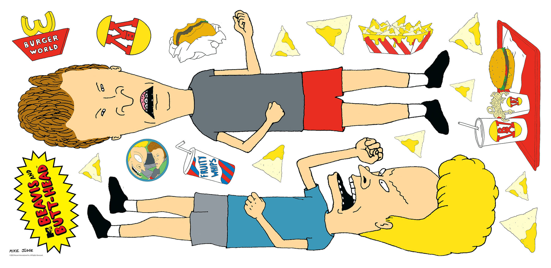 Beavis & Butt-Head Peel & Stick Giant Wall Decals by WallPops