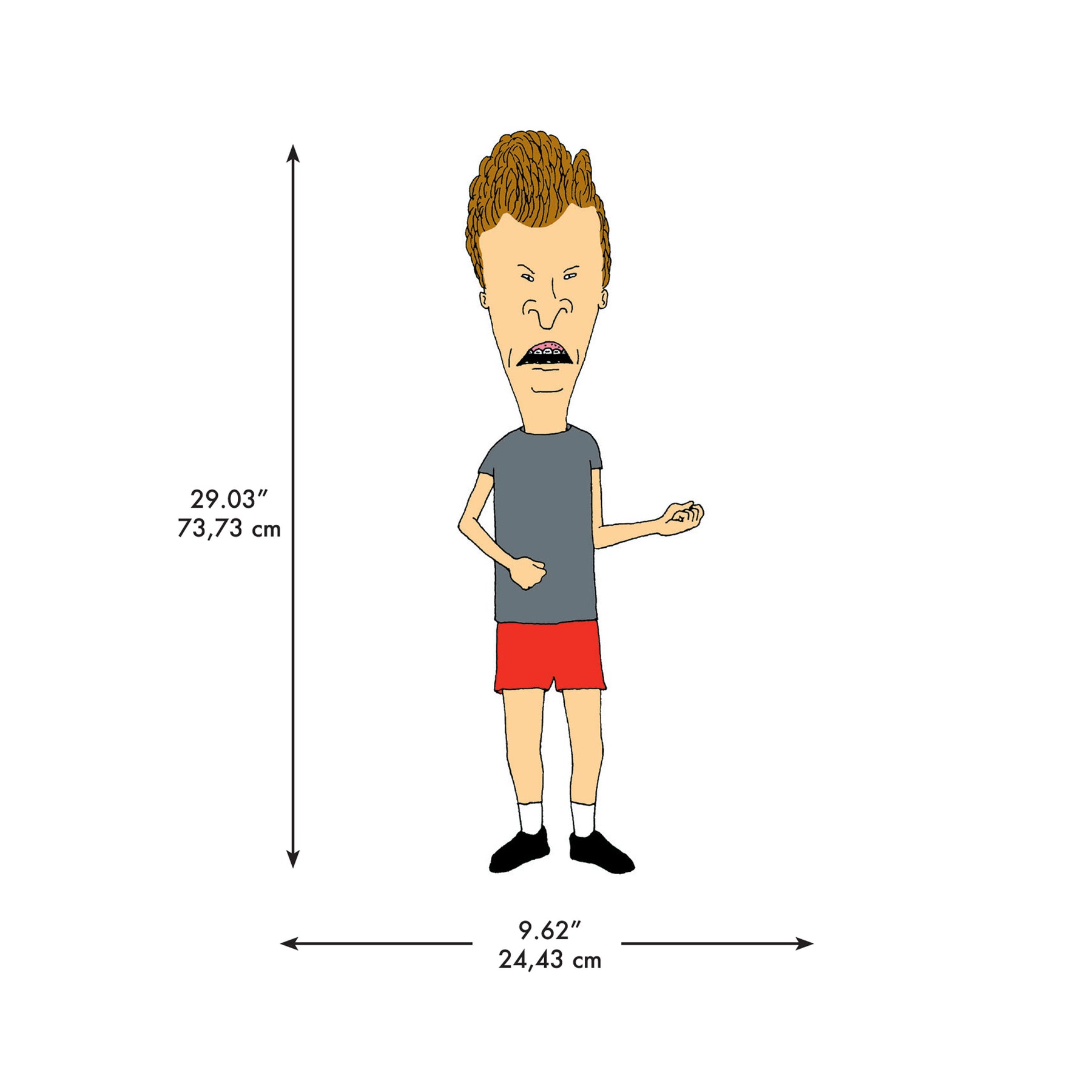 Beavis & Butt-Head Peel & Stick Giant Wall Decals - dimensions