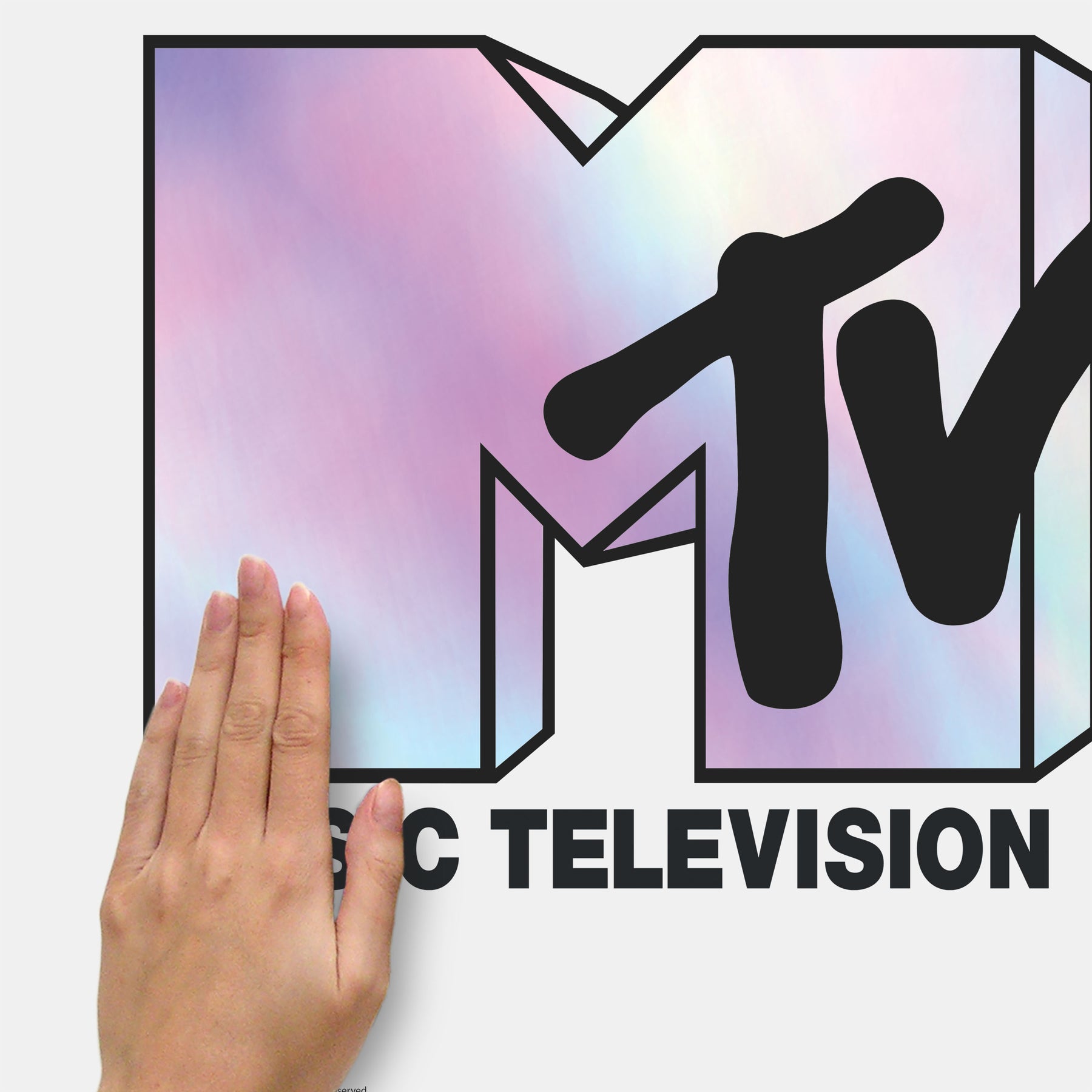 MTV Holographic Giant Wall Decals - how to stick