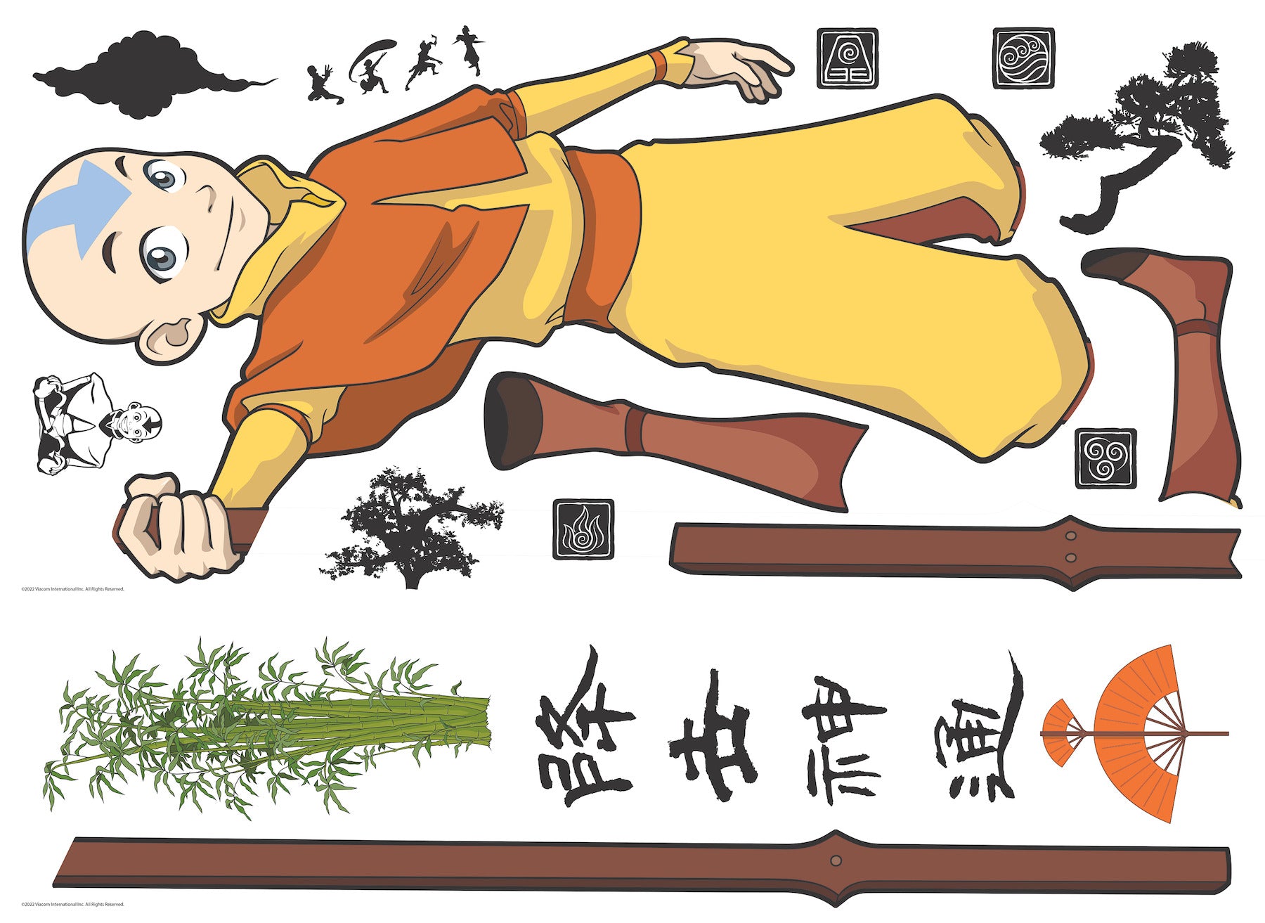 Avatar Aang Giant Wall Decals - panels