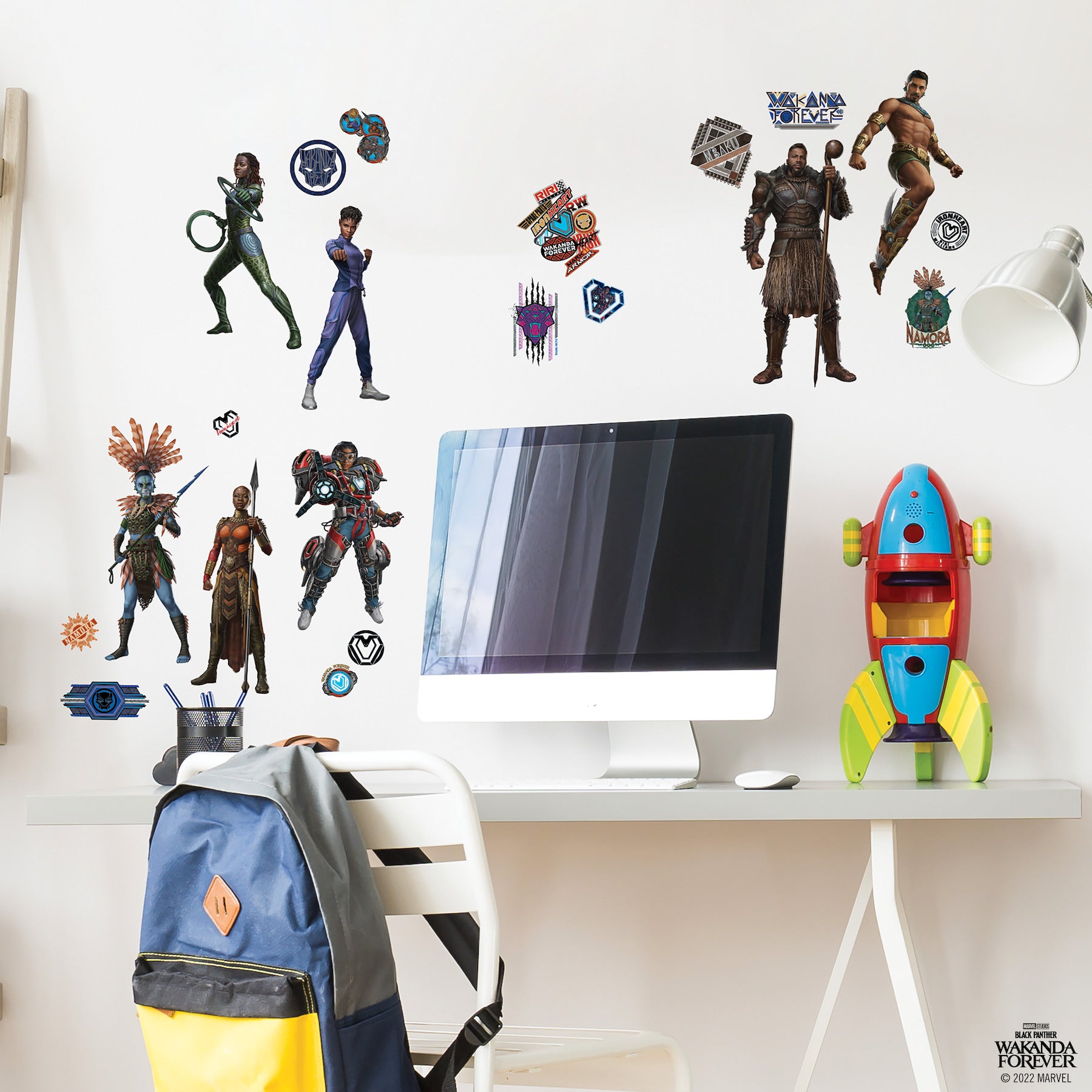 Wakanda Forever Wall Decals in a room setting
