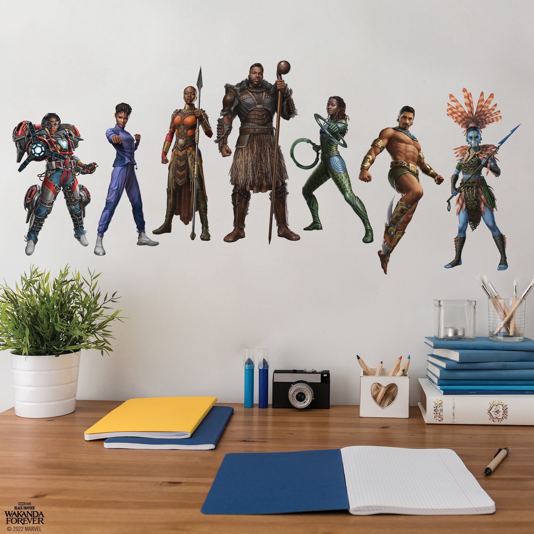 Wakanda Forever Wall Decals in a room setting