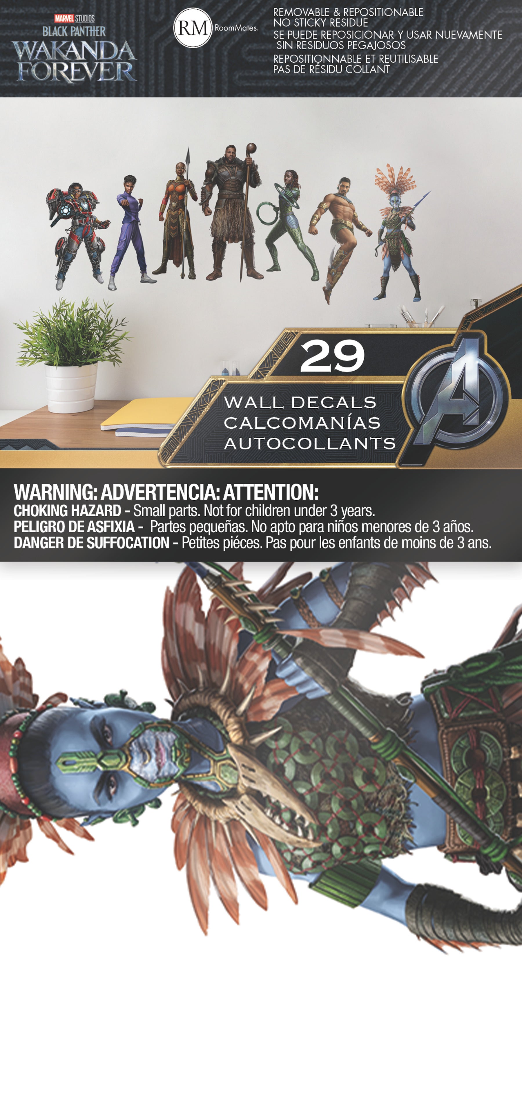 Wakanda Forever Wall Decals - packaging