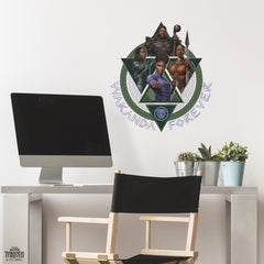 Wakanda Forever Giant Wall Decals in a room setting