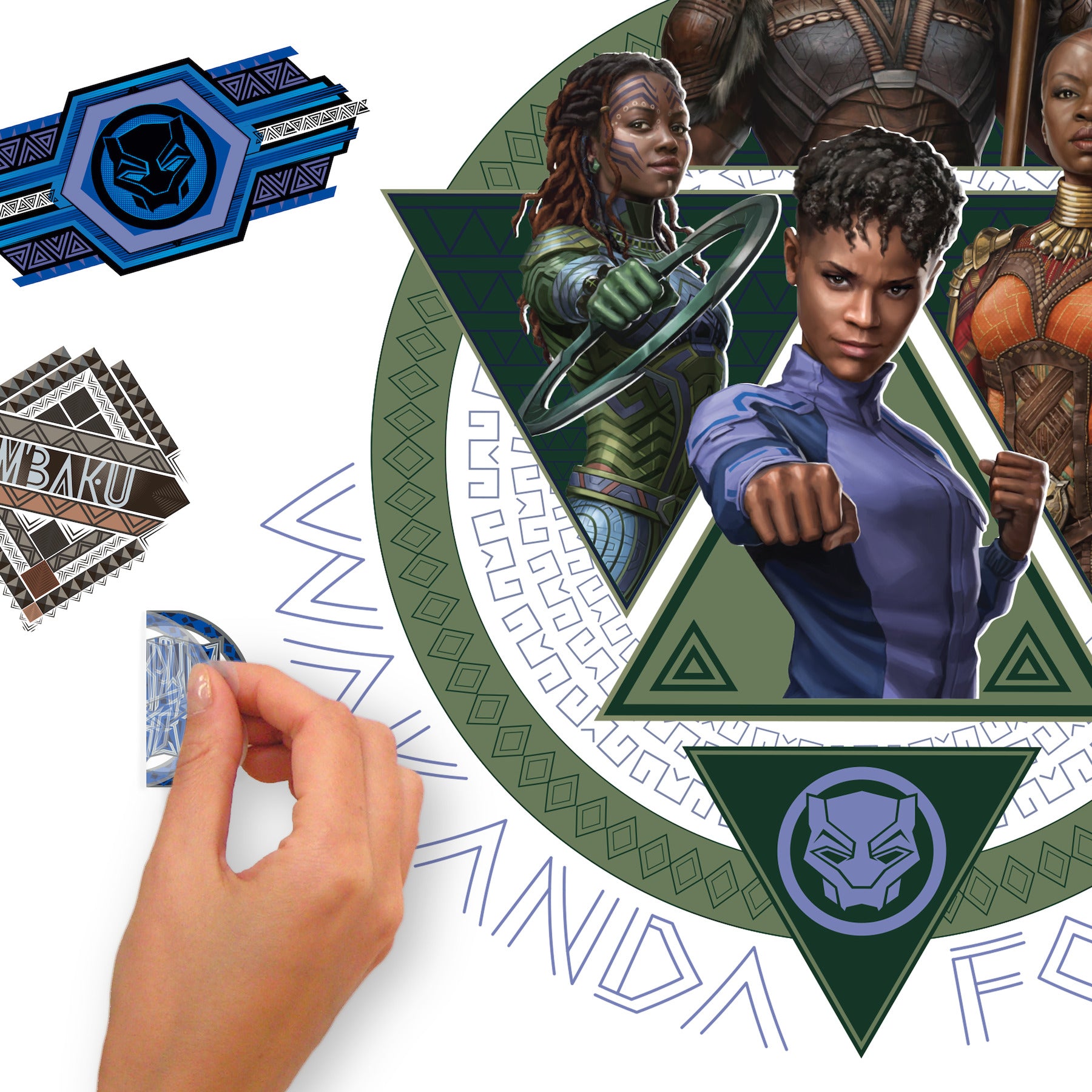 Wakanda Forever Giant Wall Decals - how to peel