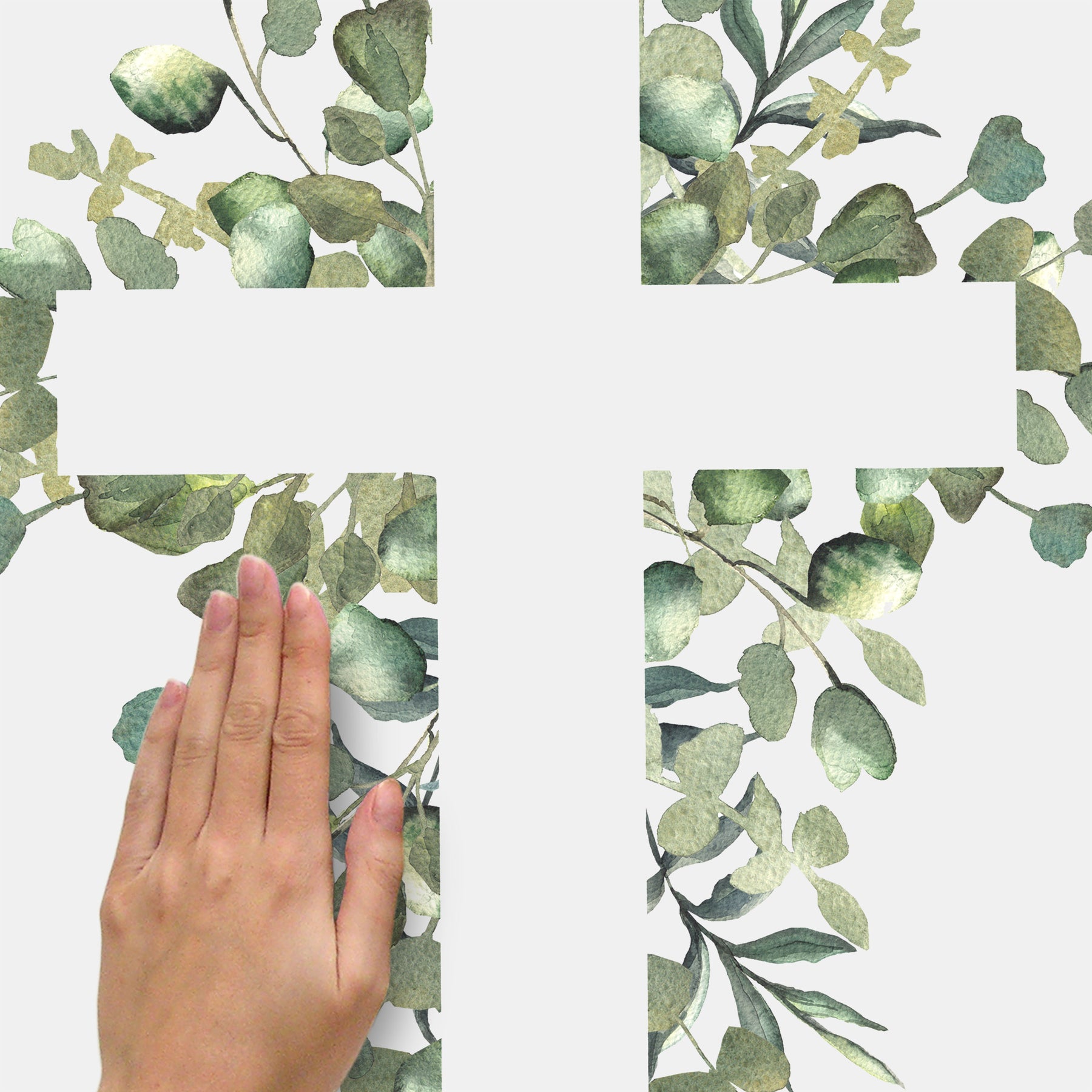 Watercolor Floral Cross Giant Wall Decals - how to stick