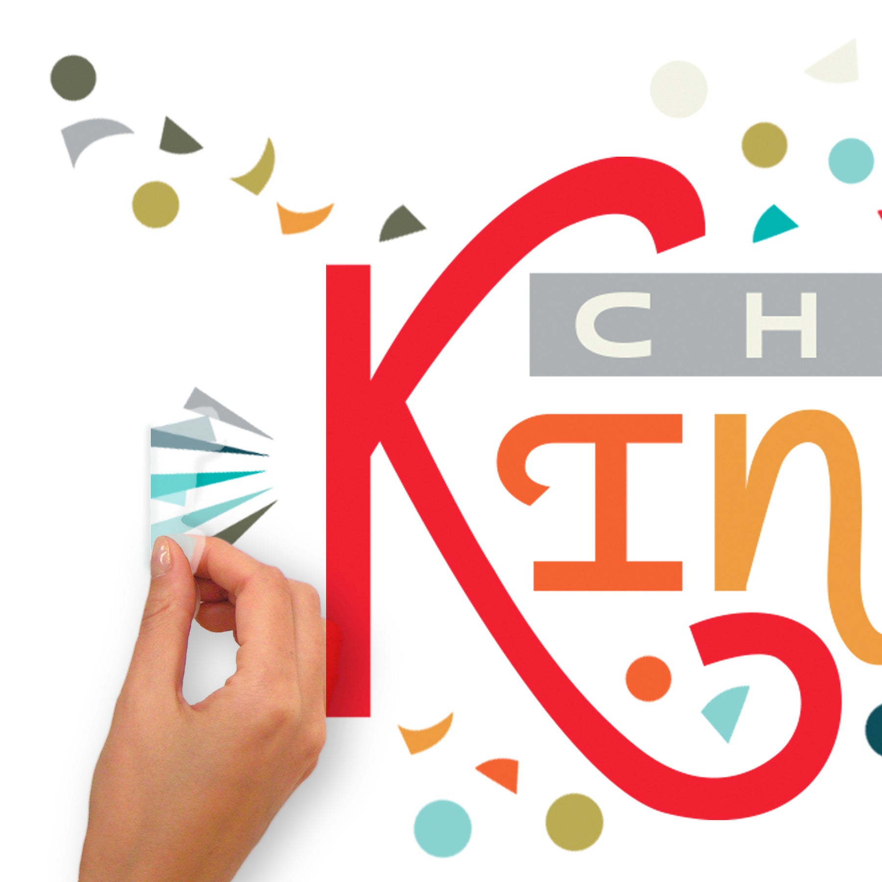 Choose Kindness Giant Wall Decals - how to peel