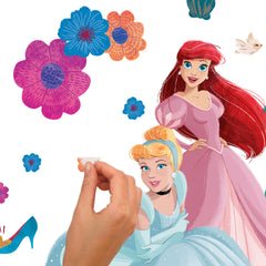 Disney Princess Flowers & Friends Giant Wall Decals - peel and stick application