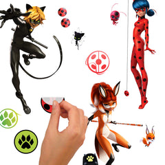 Miraculous: Tales Of Ladybug & Cat Noir Wall Decals - peel and stick application