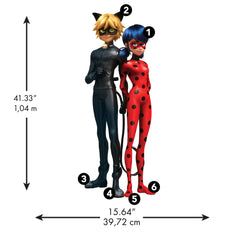 Miraculous: Tales Of Ladybug & Cat Noir Giant Wall Decals - dimensions