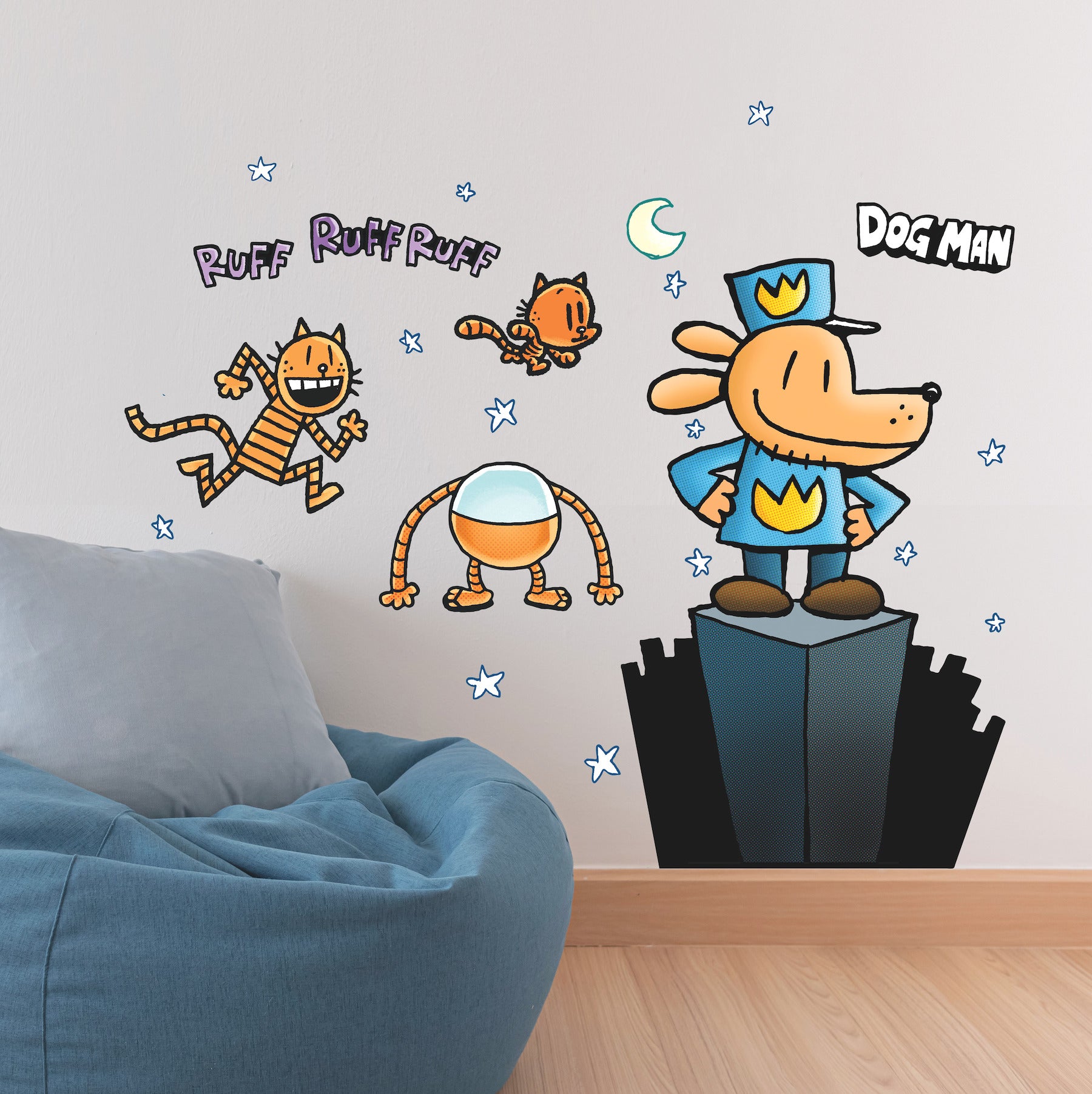 Dogman Giant Wall Decals in a room setting