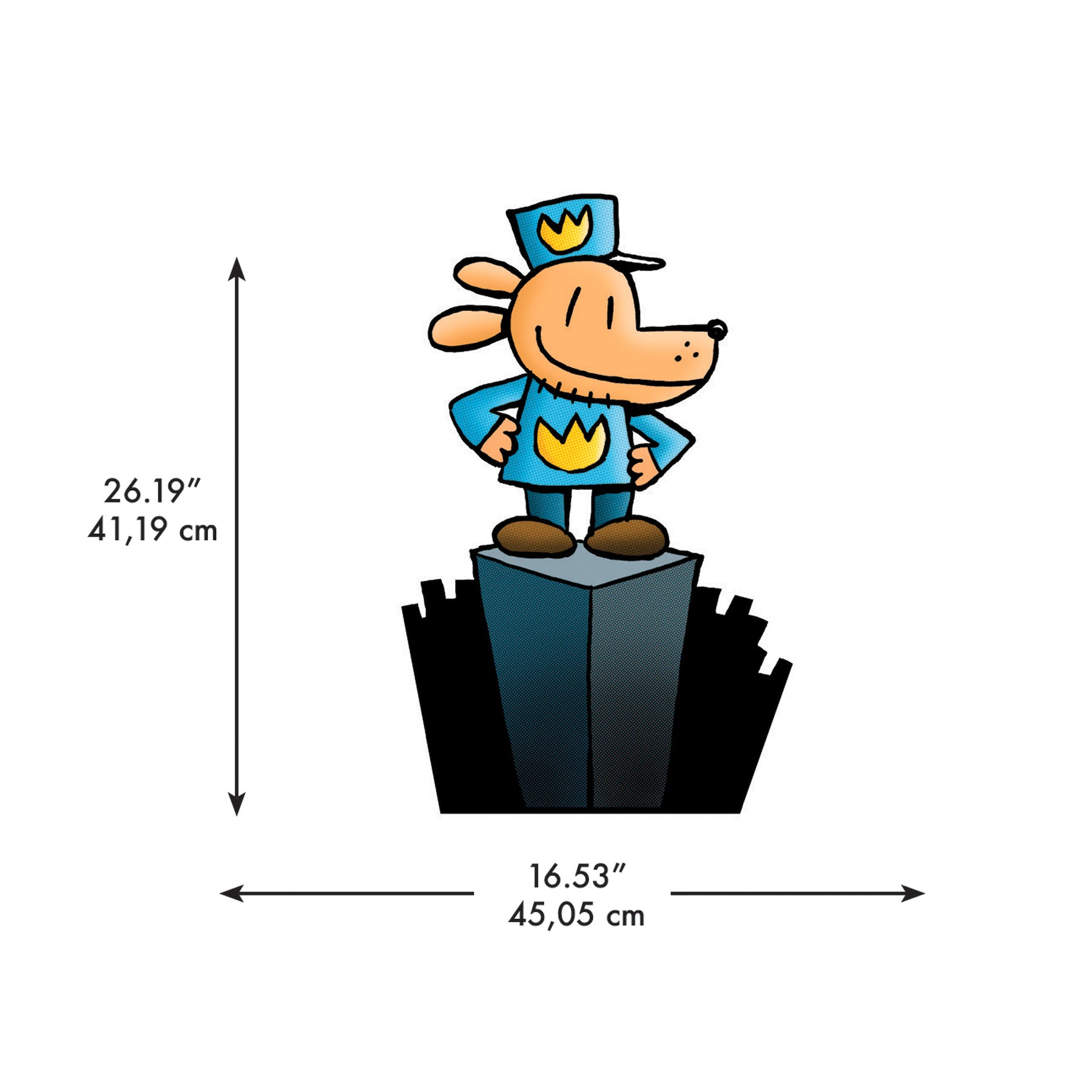 Dogman Giant Wall Decals - dimensions
