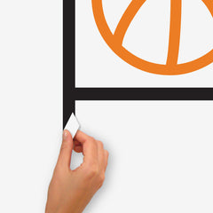 Basketball Court XL Giant Wall Decals With Glow - how to peel