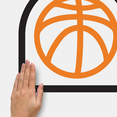 Basketball Court XL Giant Wall Decals With Glow - how to stick