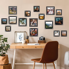 Ornate Gallery Frames Wall Decals in a room setting