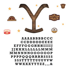Yellowstone Dutton Ranch Logo Giant Wall Decals - panels