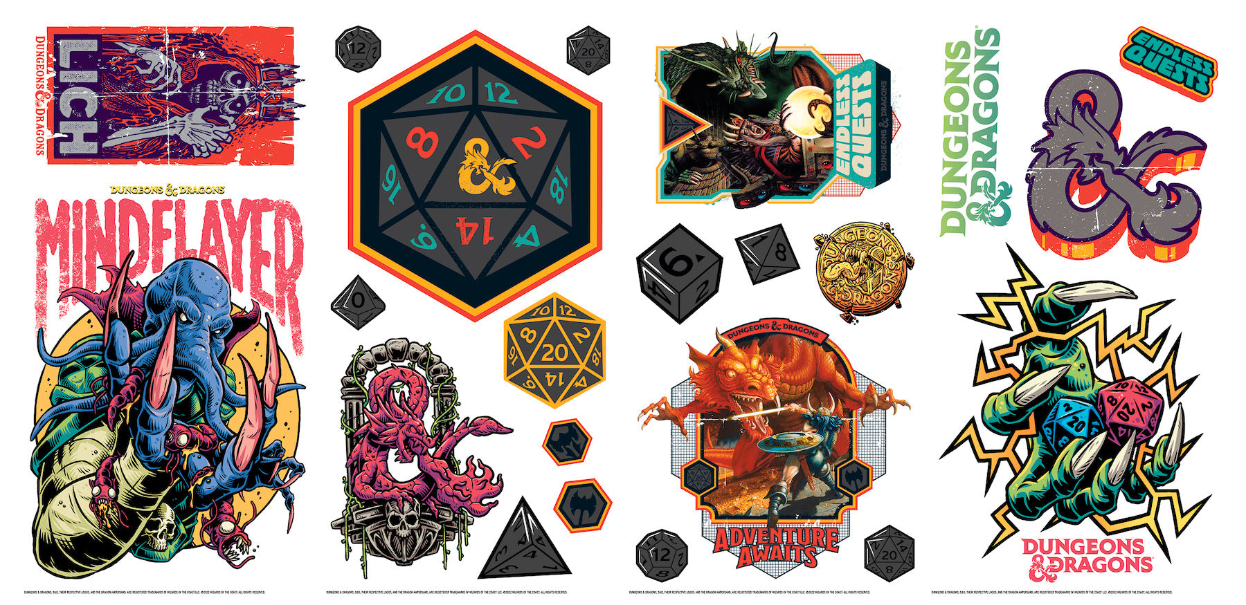 Dungeons & Dragons Wall Decals - panels