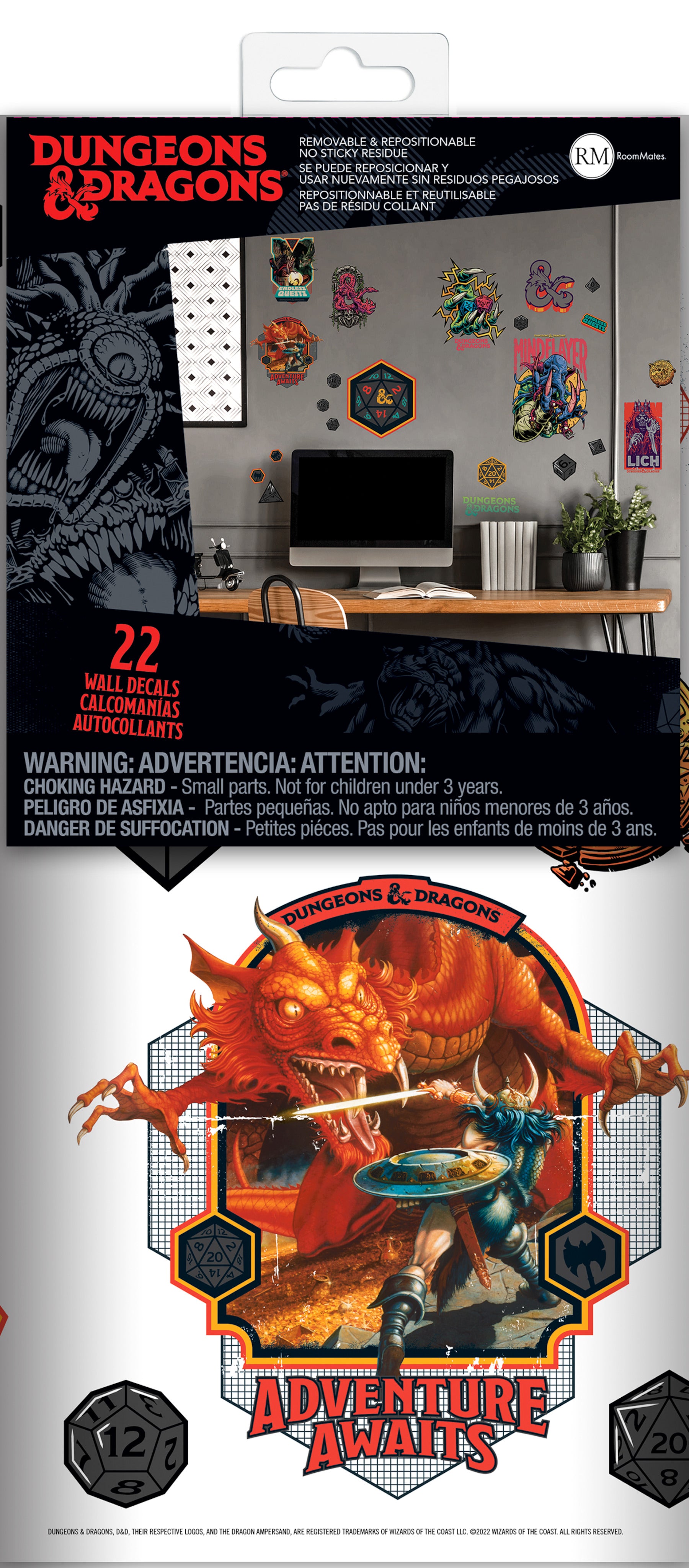 Dungeons & Dragons Wall Decals - packaging