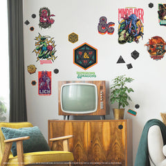 Dungeons & Dragons Wall Decals in a room setting