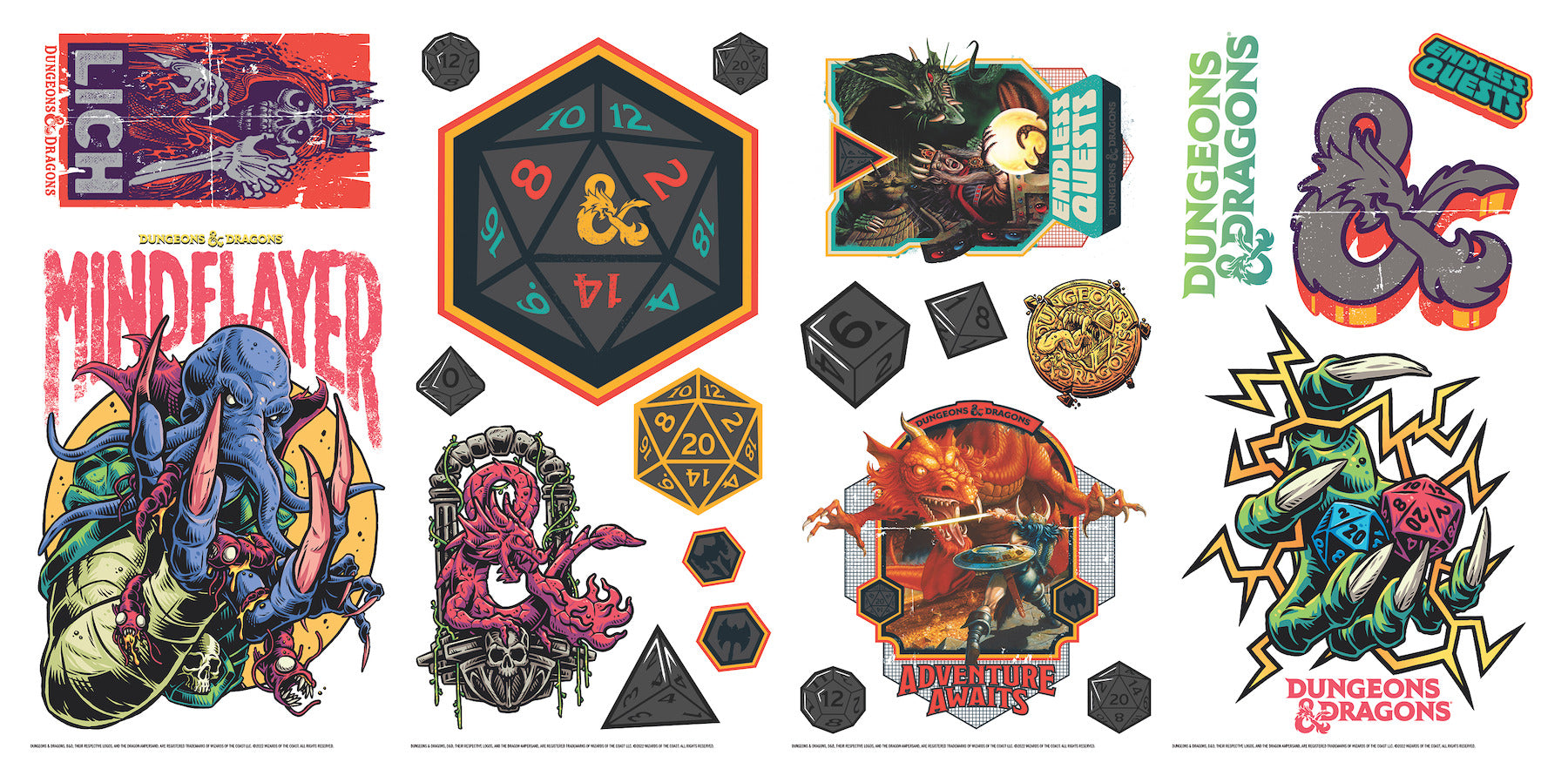 Dungeons & Dragons Wall Decals - panels