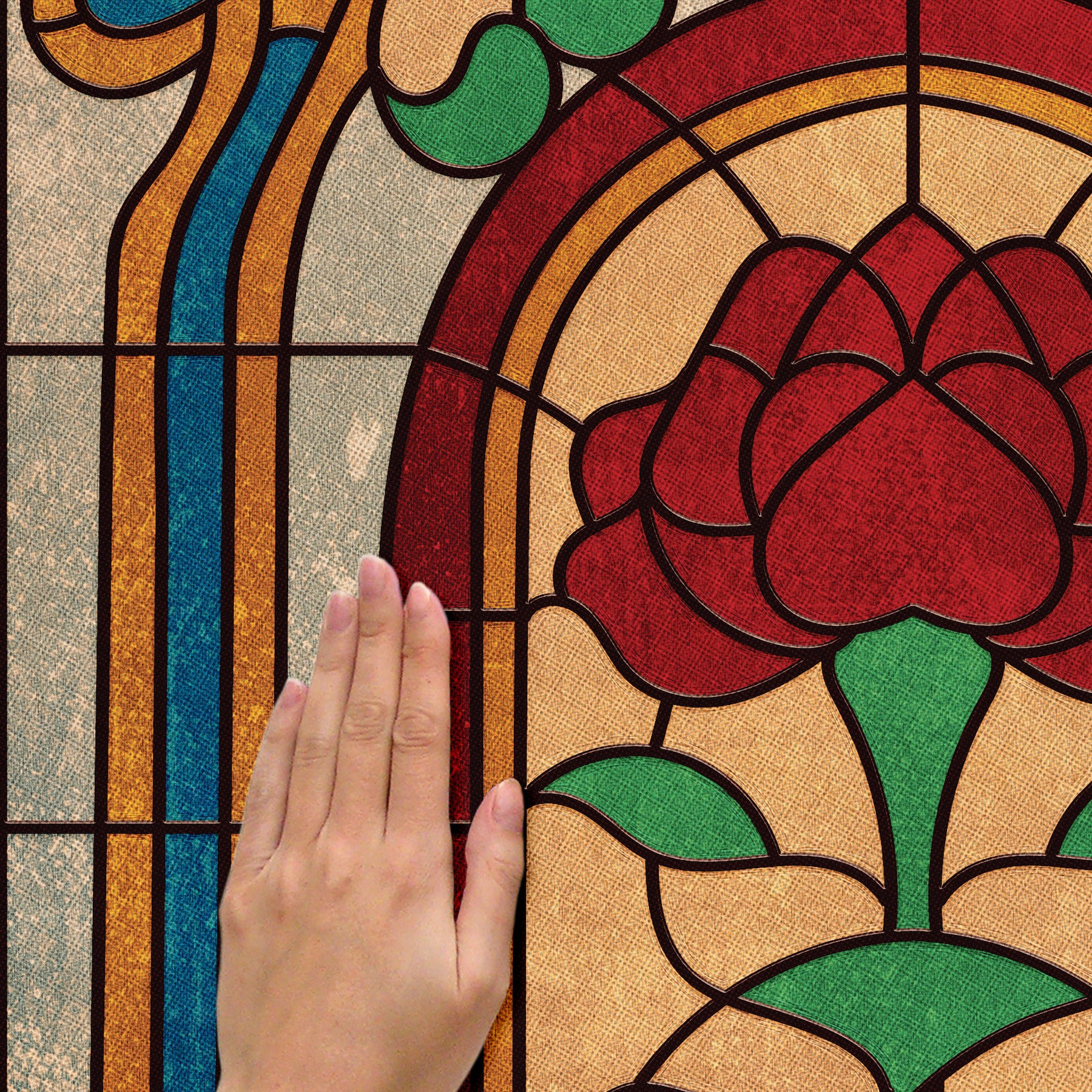 Stranger Things Creel House Rose Window Wall Decals - how to stick