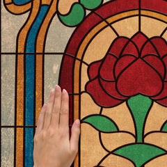 Stranger Things Creel House Rose Window Wall Decals - how to stick
