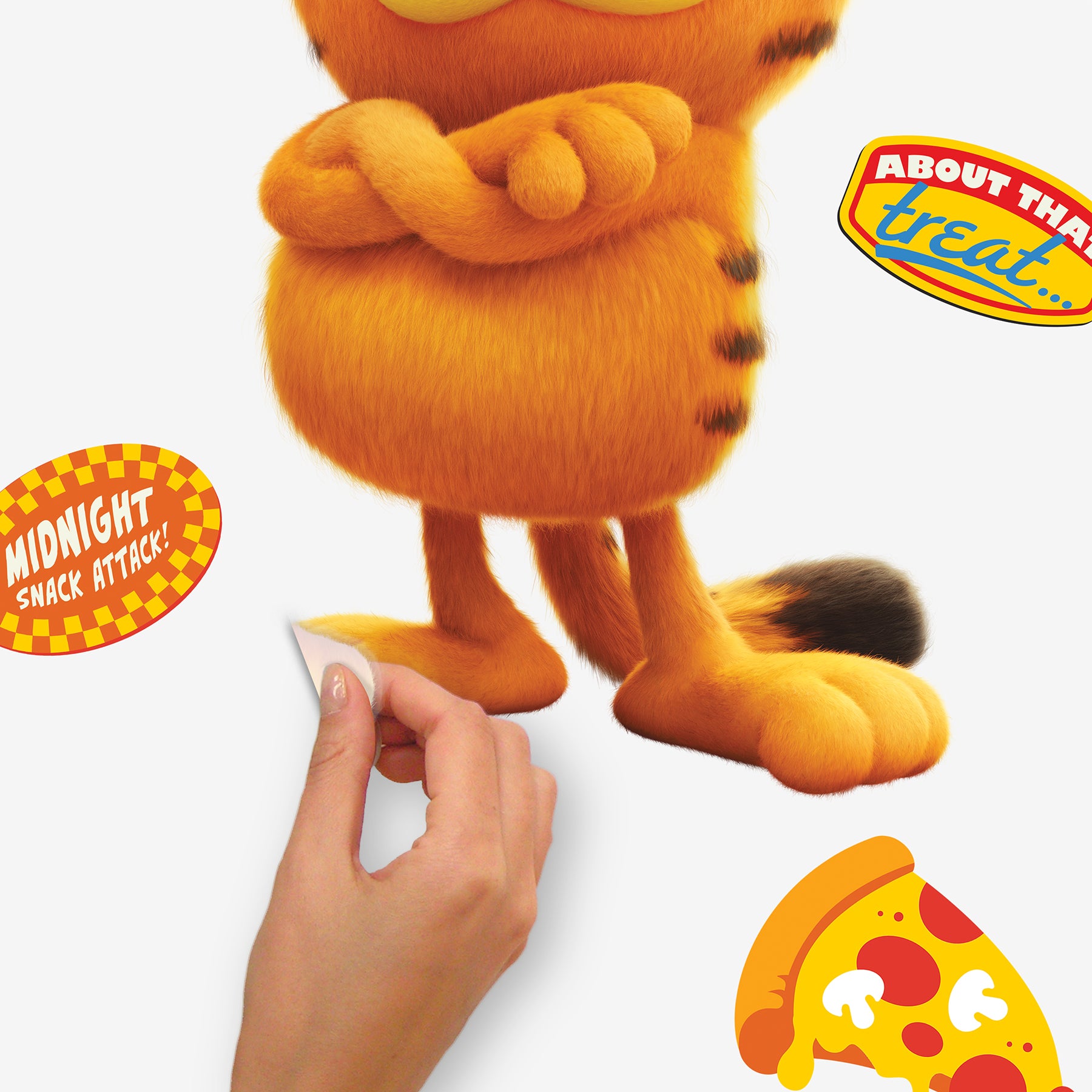 The Garfield Movie Wall Decals - how to peel