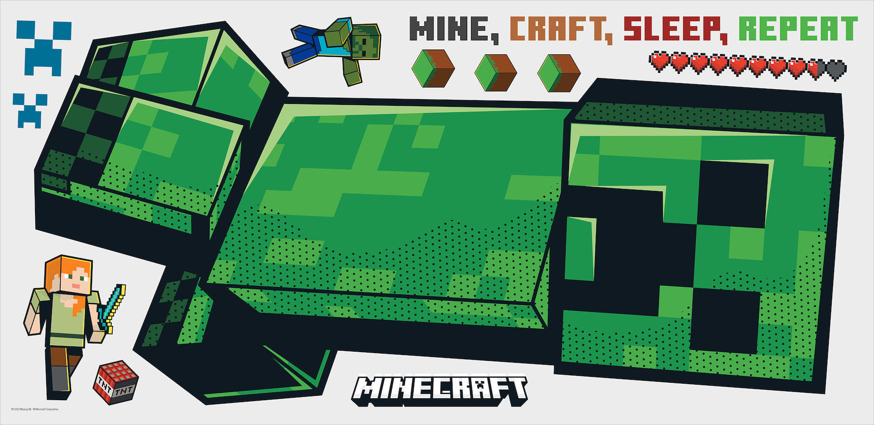 Minecraft Creeper Giant Wall Decals by WallPops