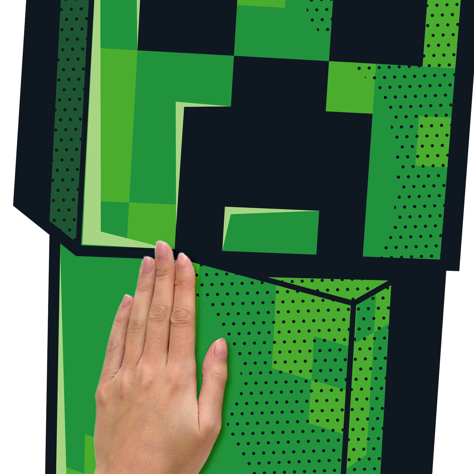 Minecraft Creeper Giant Wall Decals - how to stick