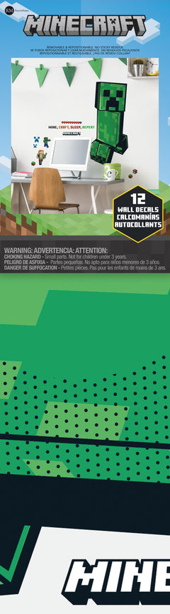 Minecraft Creeper Giant Wall Decals - packaging