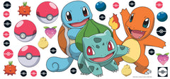 Pokémon Squirtle, Charmander,&Bulbasaur Giant Wall Decals by WallPoP&S