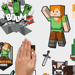 Minecraft Characters Wall Decals - how to stick
