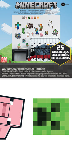Minecraft Characters Wall Decals - packaging