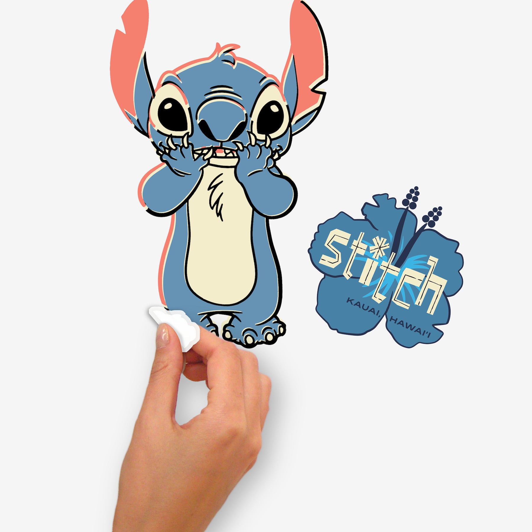 Stitch Surf's Up Wall Decals - how to peel