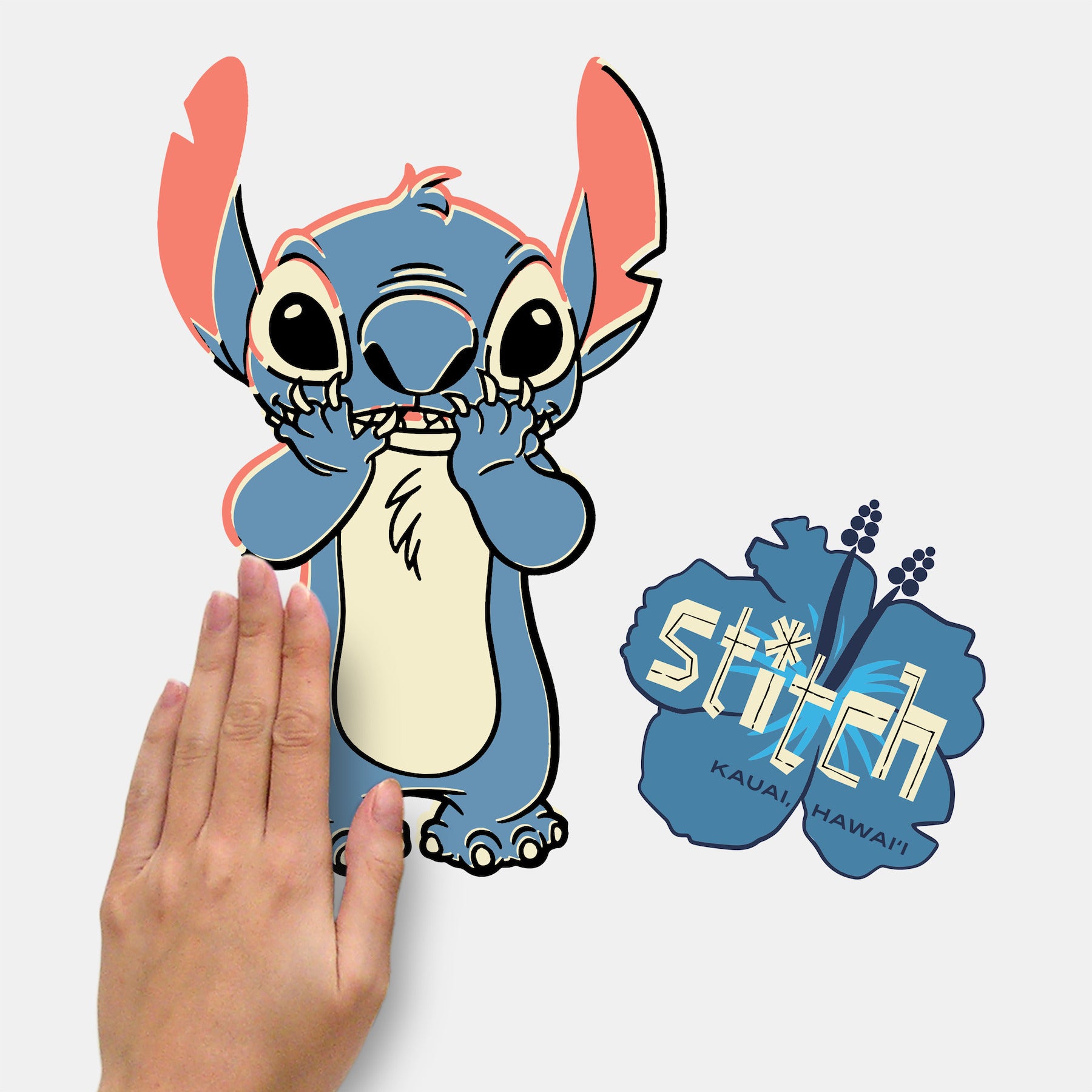Stitch Surf's Up Wall Decals - how to stick