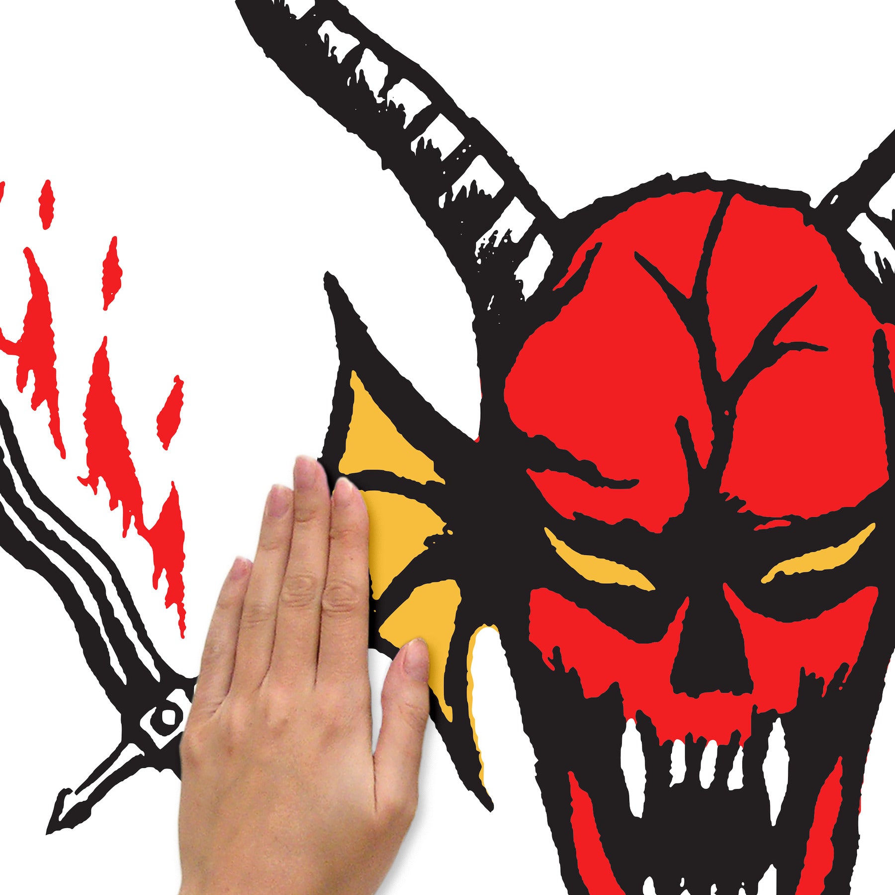 Stranger Things Hellfire Club Giant Wall Decals - how to stick