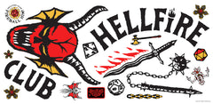 Stranger Things Hellfire Club Giant Wall Decals - panels