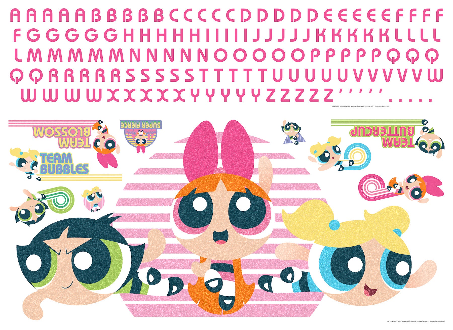 Powerpuff Girls Giant Alphabet Personalization Wall Decals by WallPops