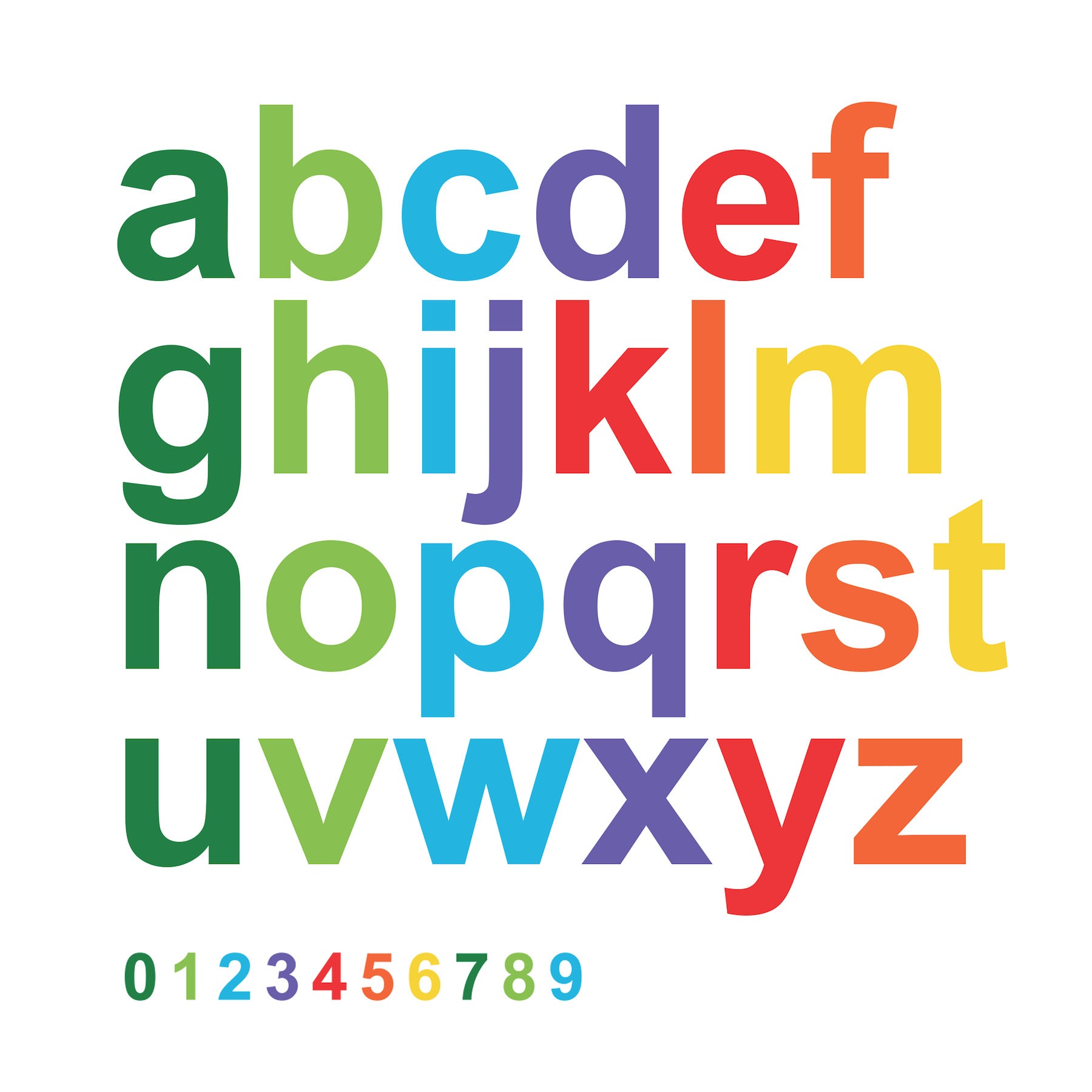 Colorful Lowercase Alphabet Giant Wall Decals by WallPops