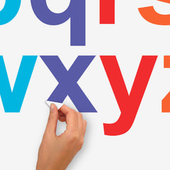 Colorful Lowercase Alphabet Giant Wall Decals - how to peel
