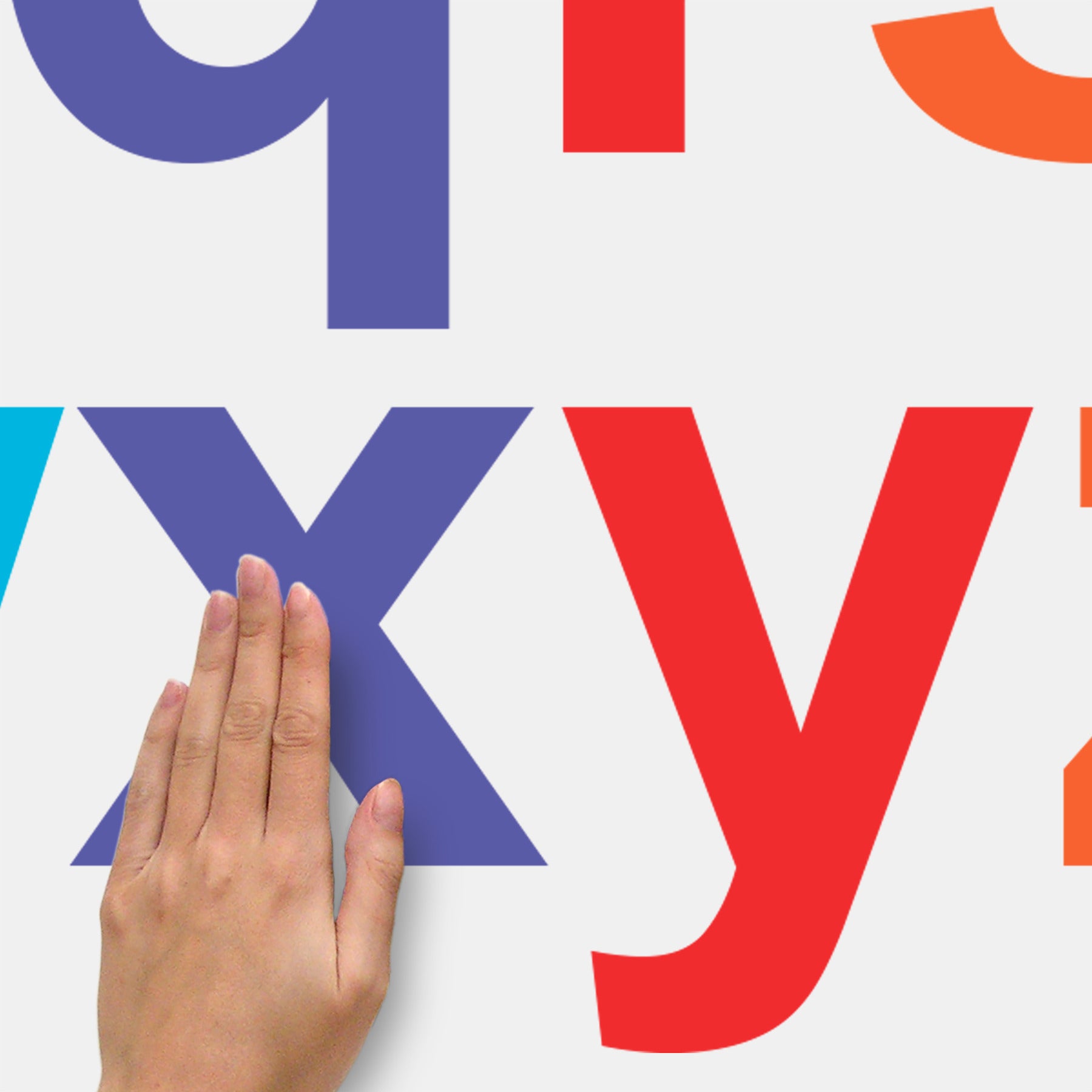 Colorful Lowercase Alphabet Giant Wall Decals - how to stick
