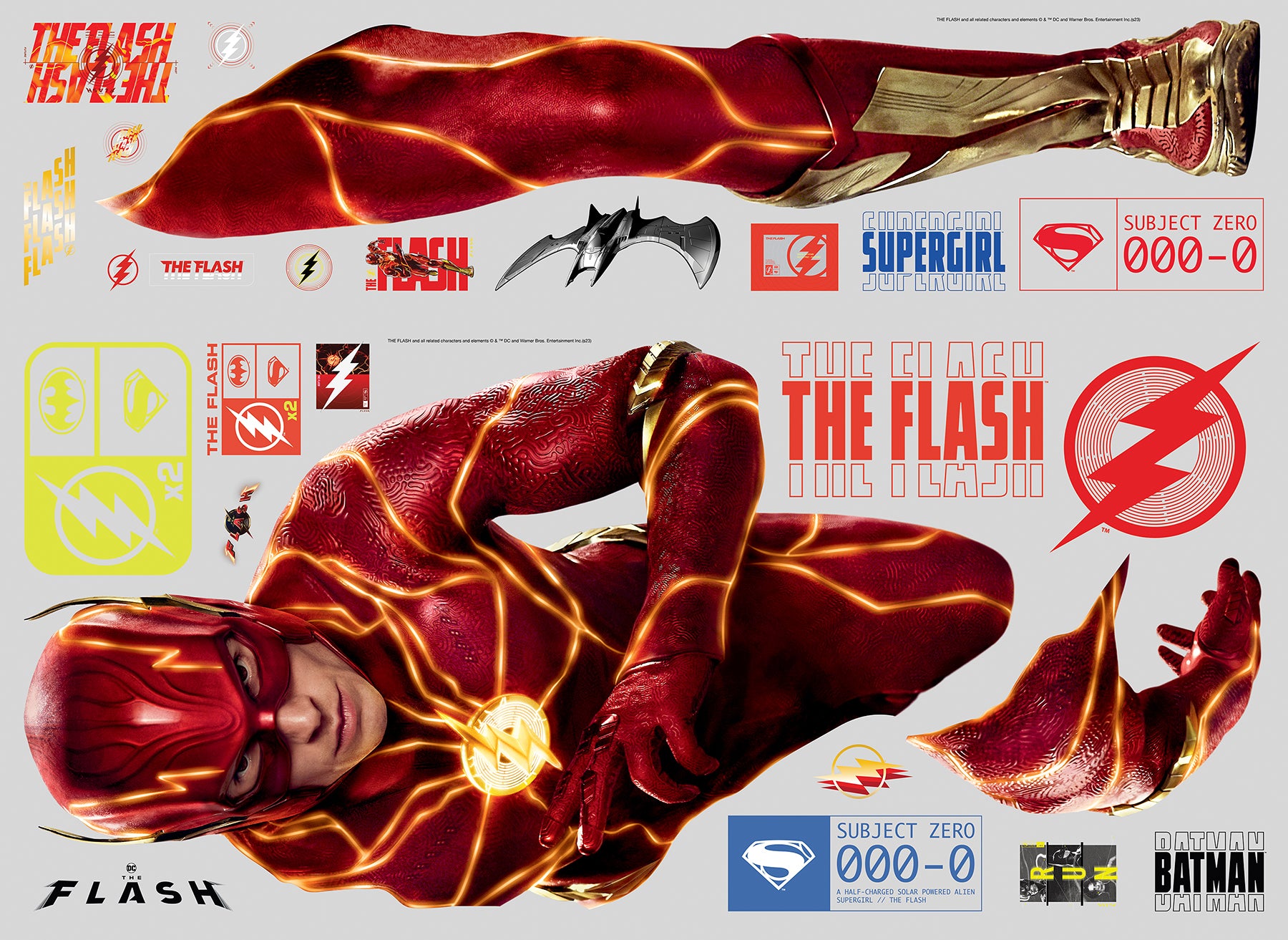 The Flash Wall Decals - panels